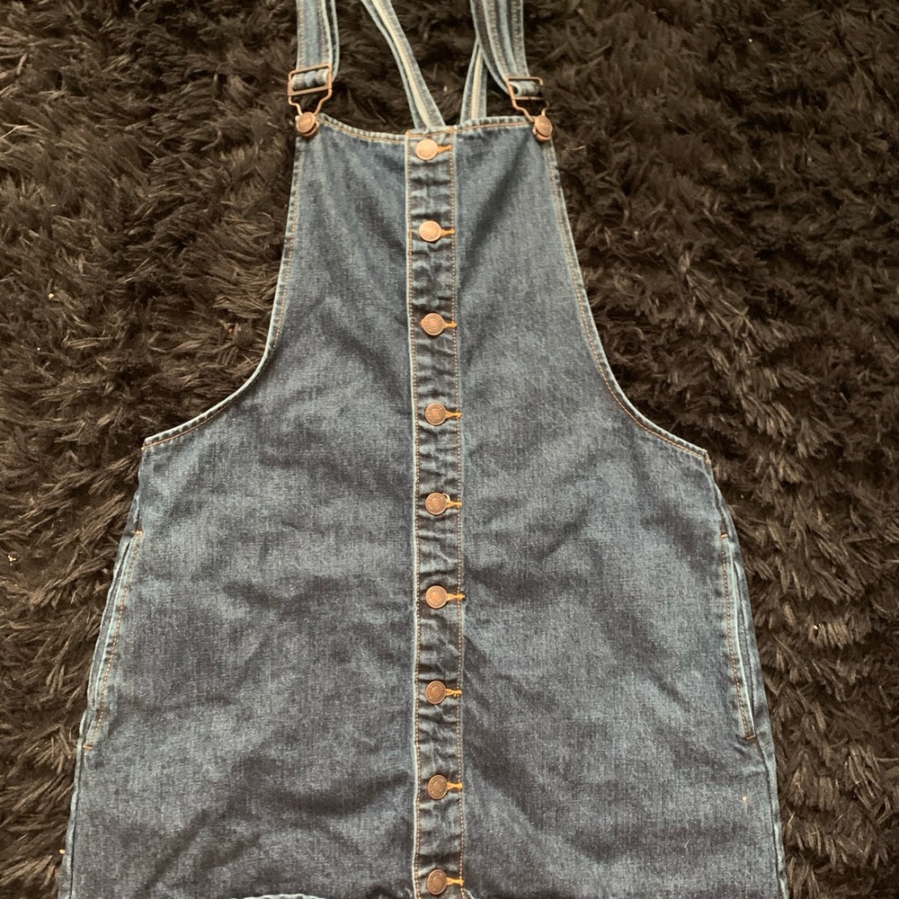 Denim overall dress